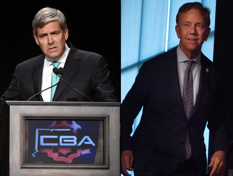 GOP candidate Bob Stefanowski (left) and Gov. Ned Lamont (right)