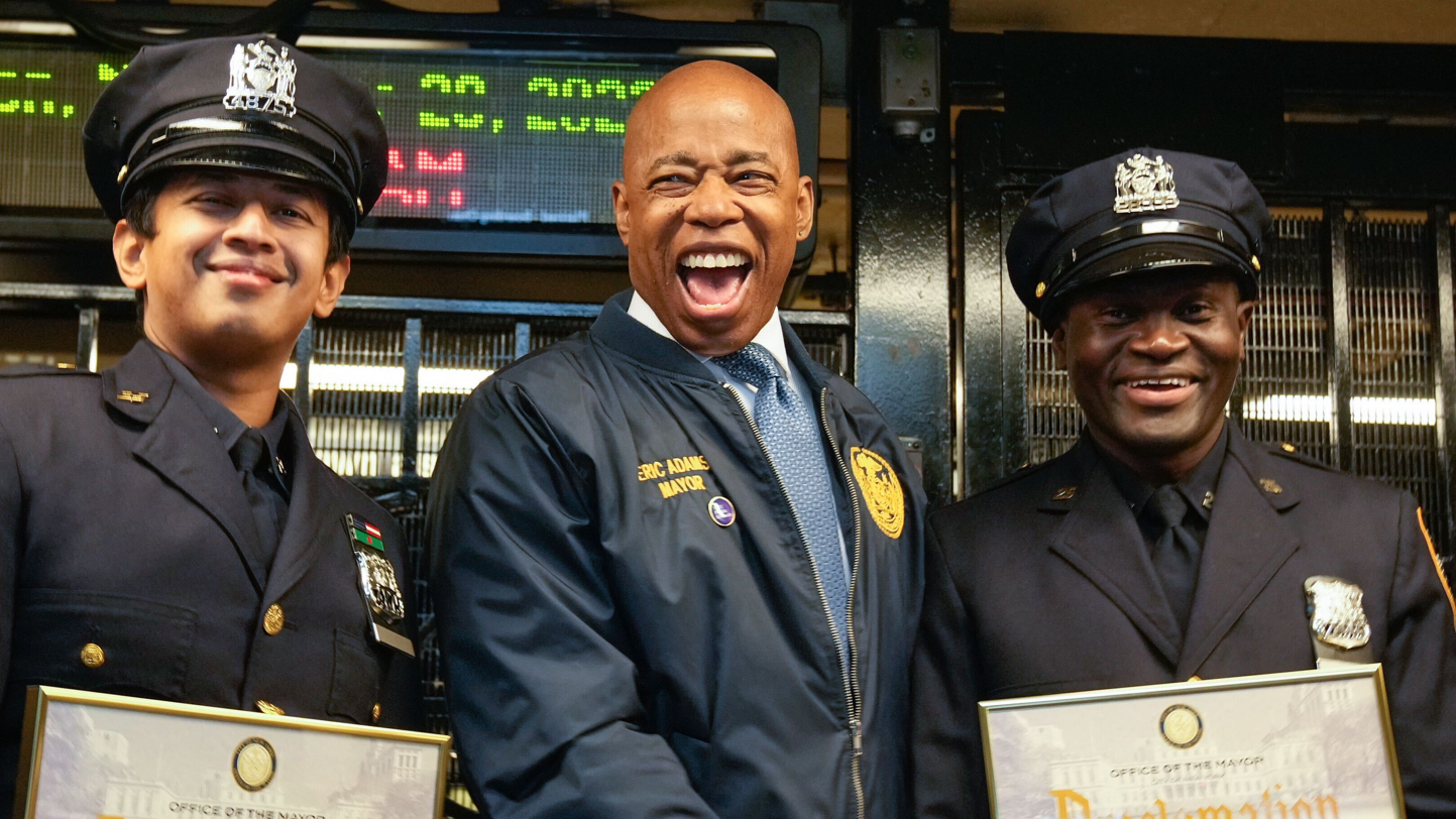 NYPD officers honored for saving man who fell onto E. Harlem subway tracks