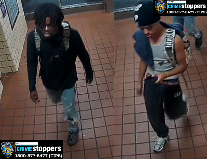 Two male suspects are being sought by police in Sunday evening's rape atop a roof in East Harlem