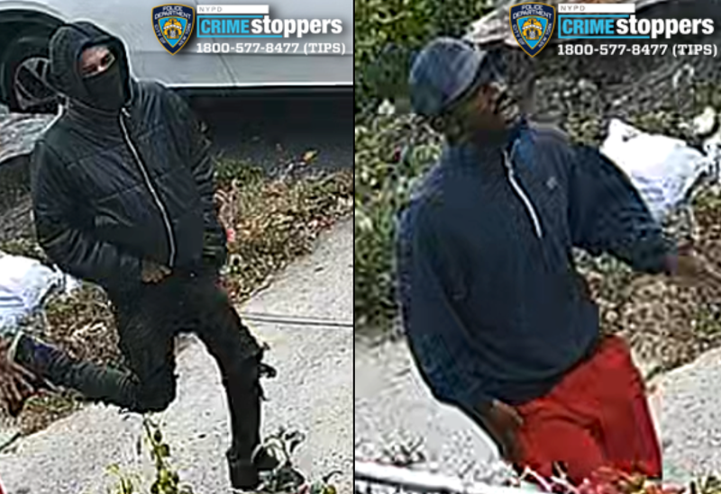 Police are searching for two suspects in the robbery