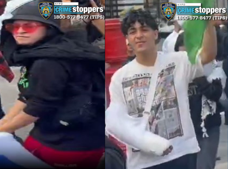 aPolice are searching for a female suspect who allegedly hit Richman with a tambourine and a male suspect who allegedly hit him with a flagpole