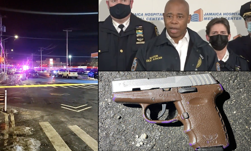 A 22-year-old off-duty officer was shot in an attempted robbery in the Rockaways on Monday night. Officials said one of two suspects was armed with a handgun