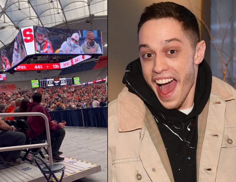 Video by Syracuse University student Tyler Melito shows Pete Davidson being booed at Saturday's game