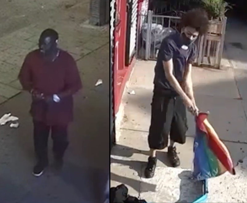 The suspect in the Greenwich Village incident (left) and the suspect in the Brooklyn incident (right)