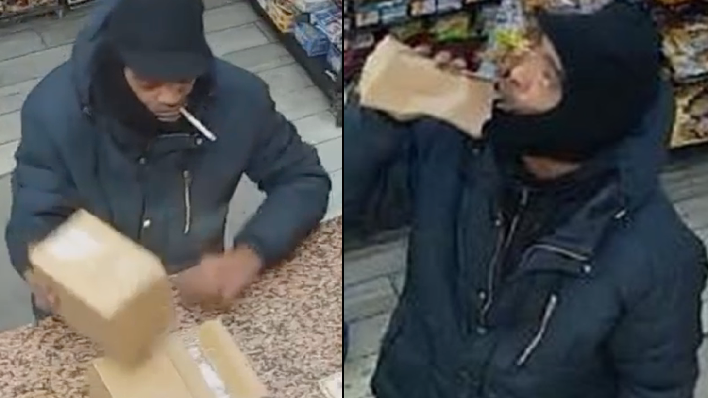 VIDEO: Thief robs Brooklyn security guard at knifepoint, sells stolen good at bodega