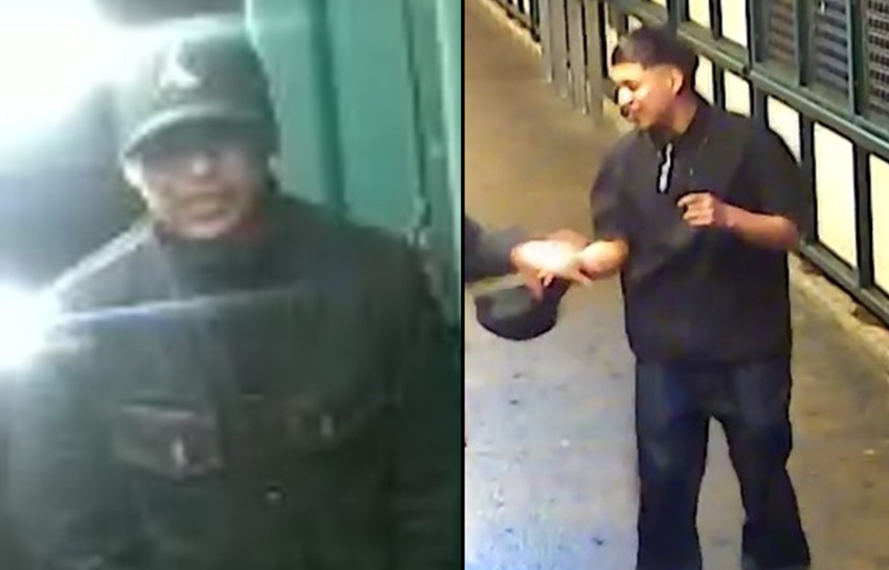 Police released new surveillance images as they search for suspects in a robbery spree on the 7 line