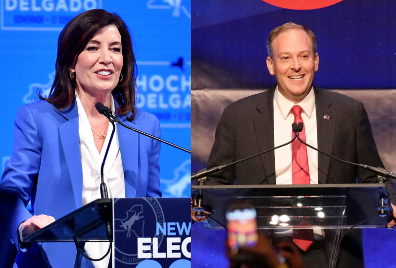 Kathy Hochul and Lee Zeldin