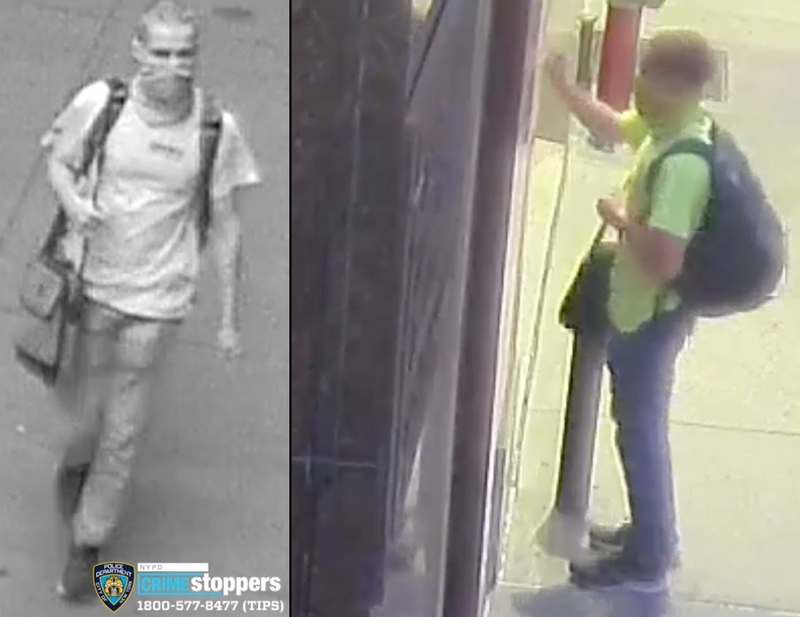 Video shows the vandal scrawling "All Catholics are rapists" on a Catholic charity center in Brooklyn Heights on Wednesday