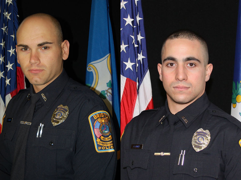Sgt. Dustin Demonte (left) and Officer Alex Hamzy (right) were killed in the shooting