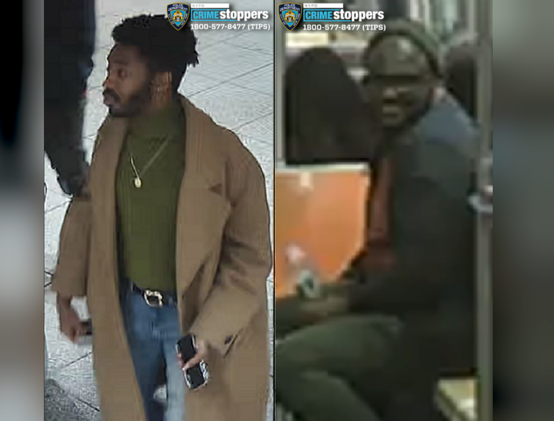 Police are searching for two suspects in the robbery of a woman in Clinton Hill on April 10
