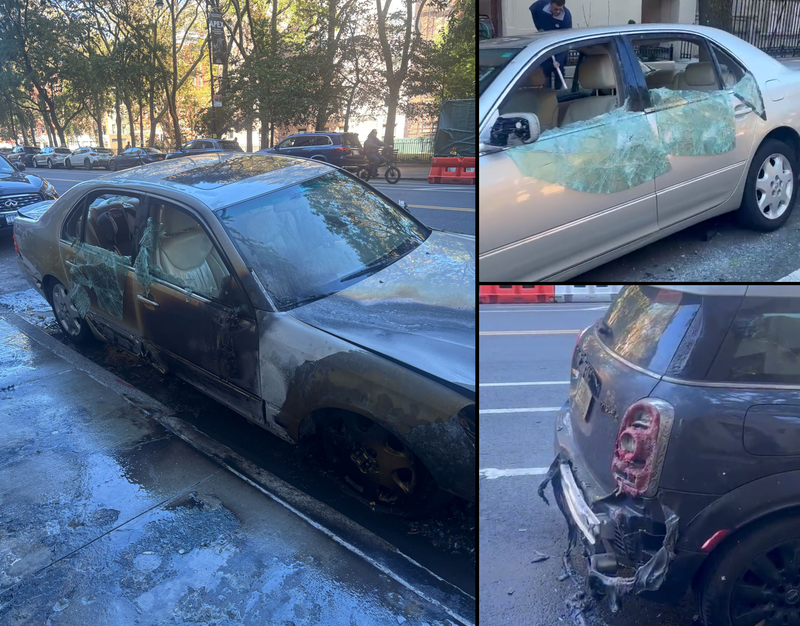 Police arrested an arson suspect believed to have set fire to multiple garbage cans and destroying two parked cars on the Upper West Side.