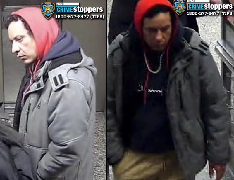 Police are searching for a man who allegedly shoved two people onto the tracks at the Lexington Avenue–63rd Street station on Sunday