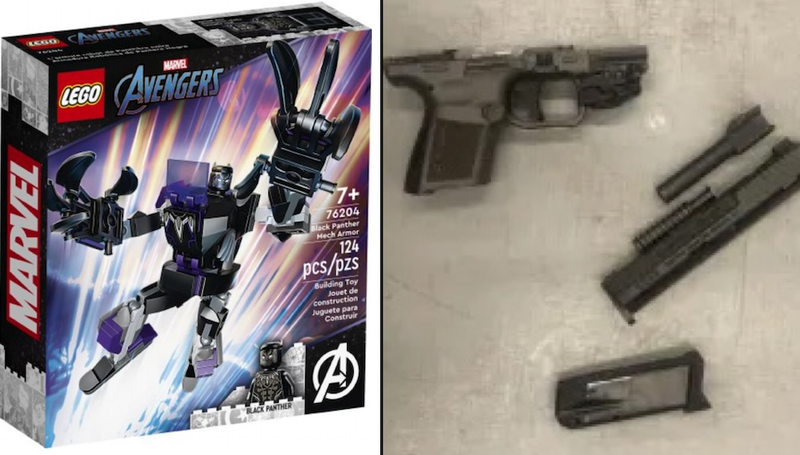 A Mississippi man "artfully concealed" gun parts in a boot and LEGO box at Newark Airport, the TSA said