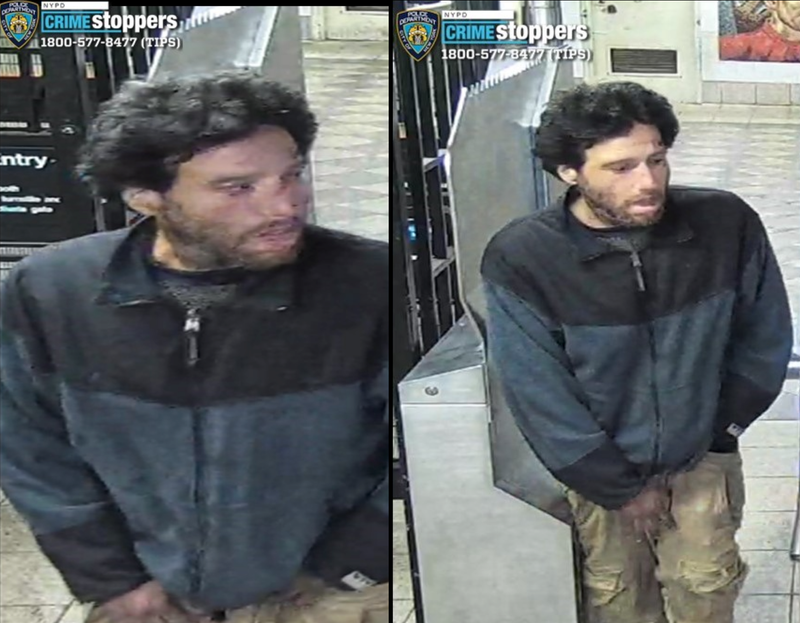 A suspect is wanted for allegedly shoving a man onto subway tracks in Sunset Park on Sunday