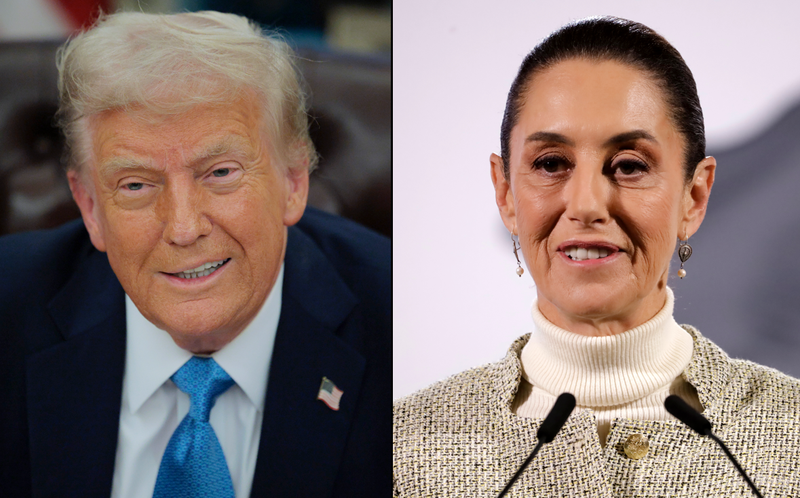 President Donald Trump and Mexican President Claudia Sheinbaum said tariffs on Mexico had been delayed a month