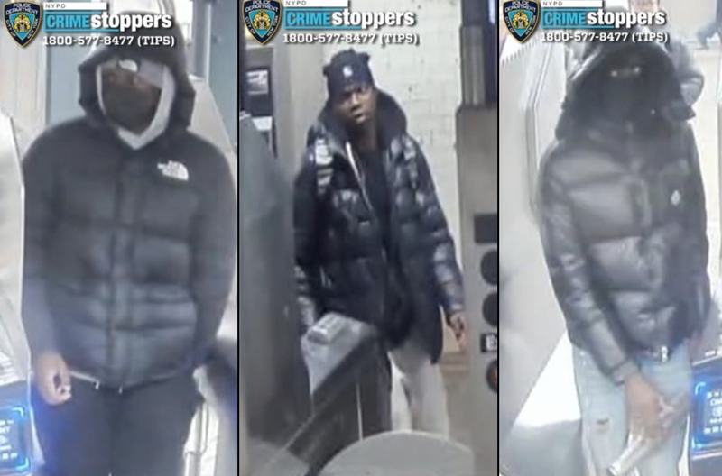 Police are searching for three suspects in a rash of muggings in Brooklyn and Manhattan
