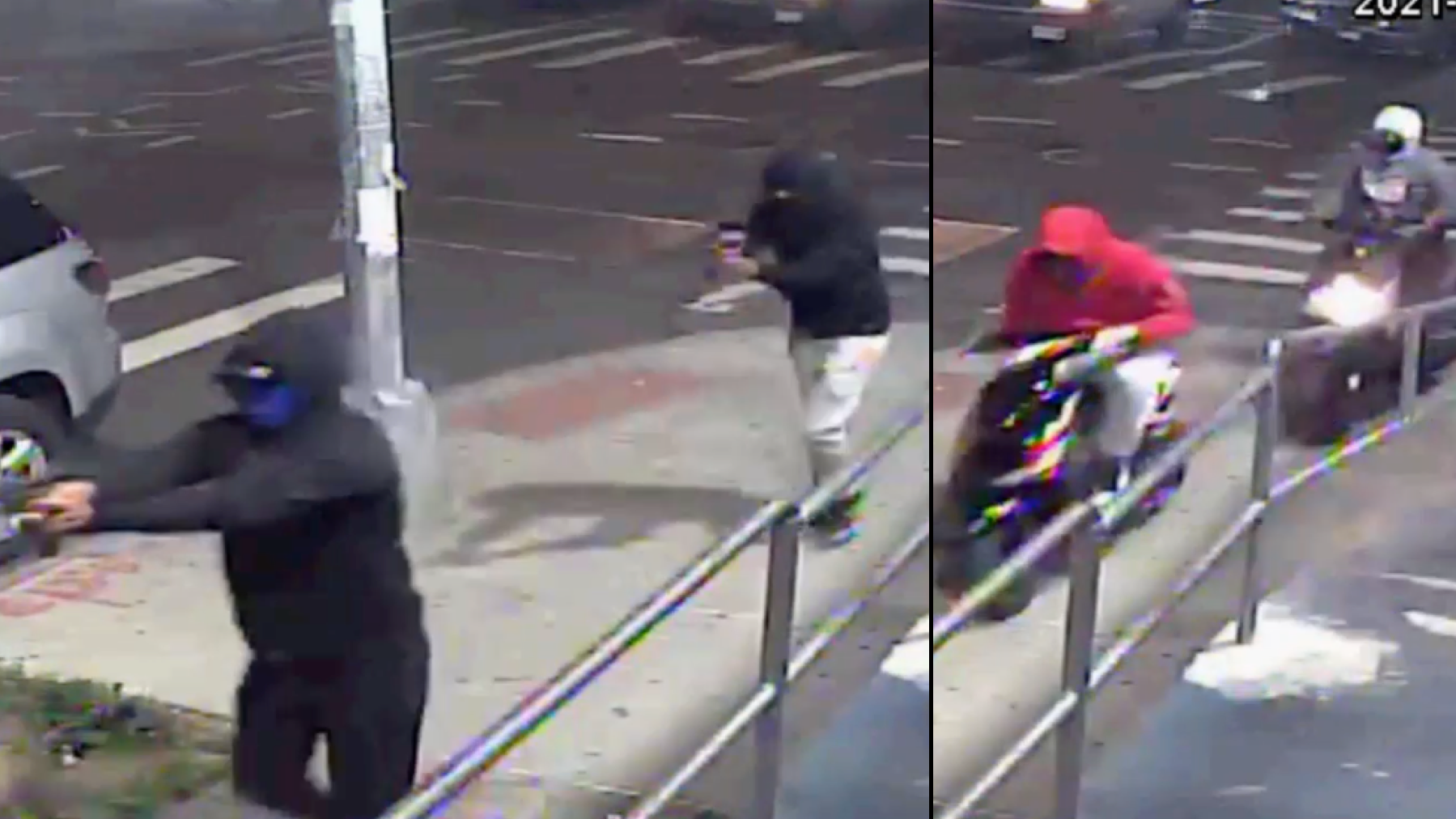 VIDEO: 7 bystanders among 10 shot in suspected gang 'attack' on Queens street; 4 men sought