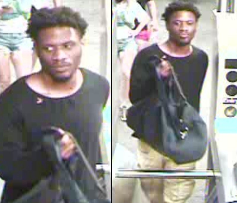 Police released images Thursday of a suspect in Tuesday's assault on a Brooklyn-bound F train