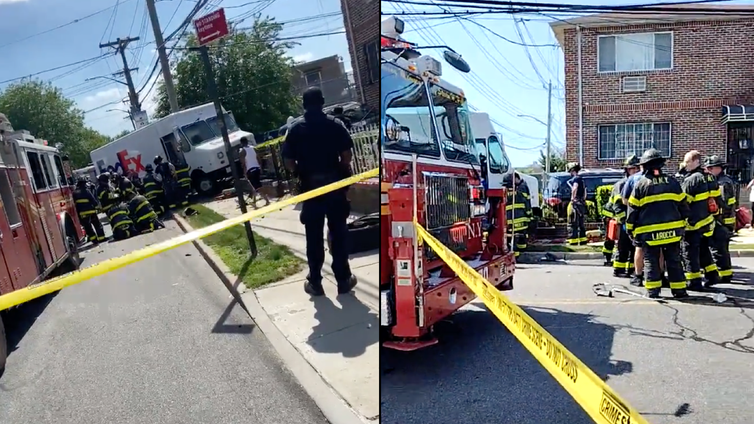 FedEx driver pinned under truck after Brooklyn crash