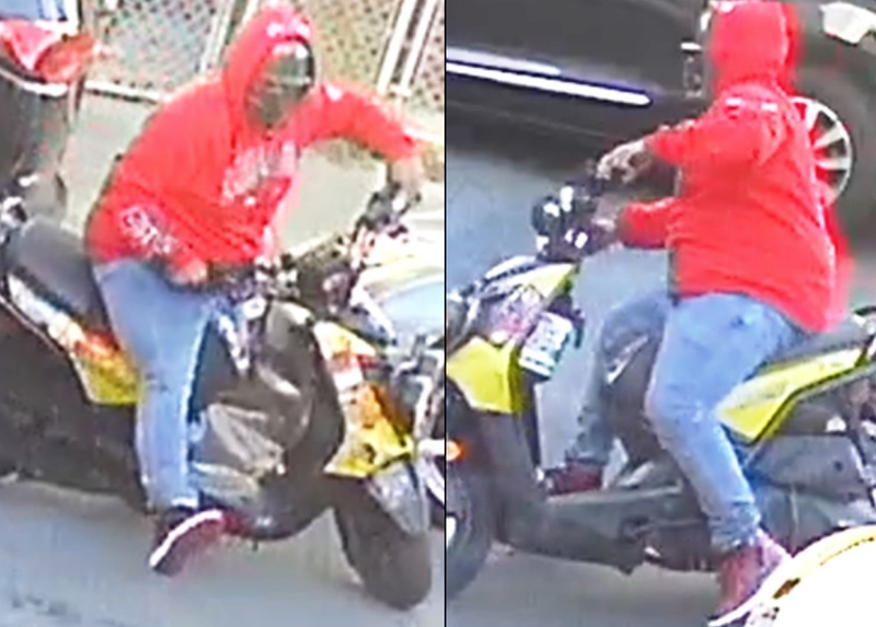 The suspect got off a scooter and followed a man into the Grant Avenue station and slashing him across the face Thursday evening