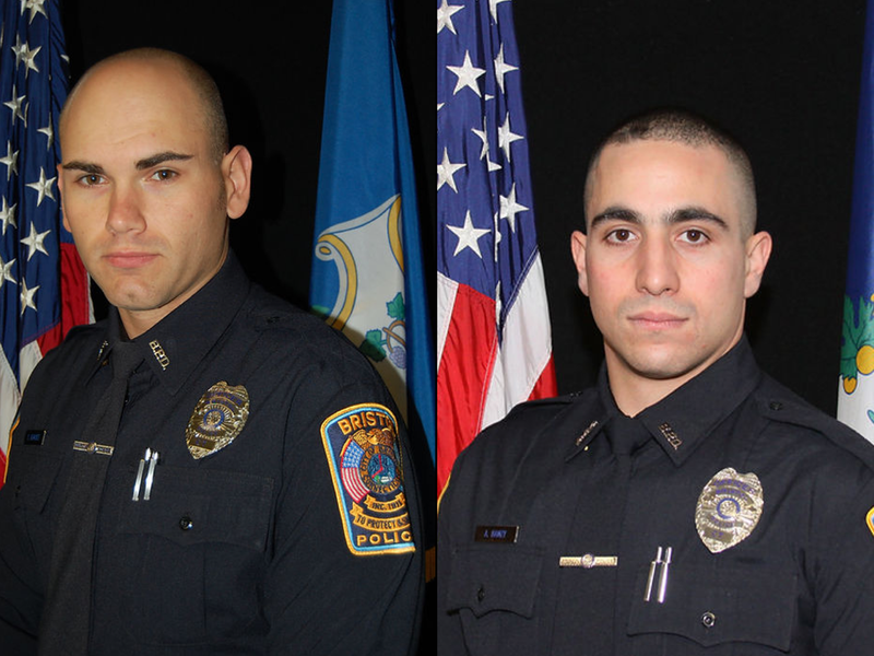 Sgt. Dustin Demonte (left) and Officer Alex Hamzy (right) were killed in the shooting