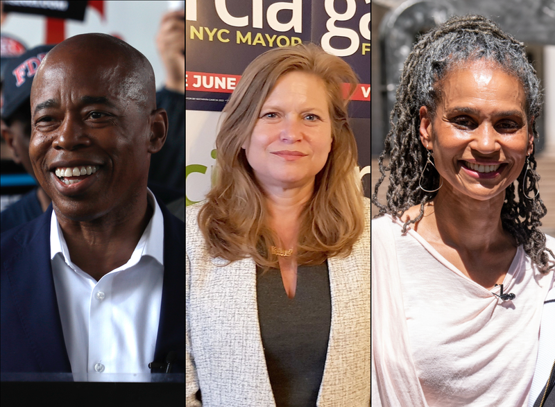 Eric Adams, Kathryn Garcia and Maya Wiley
