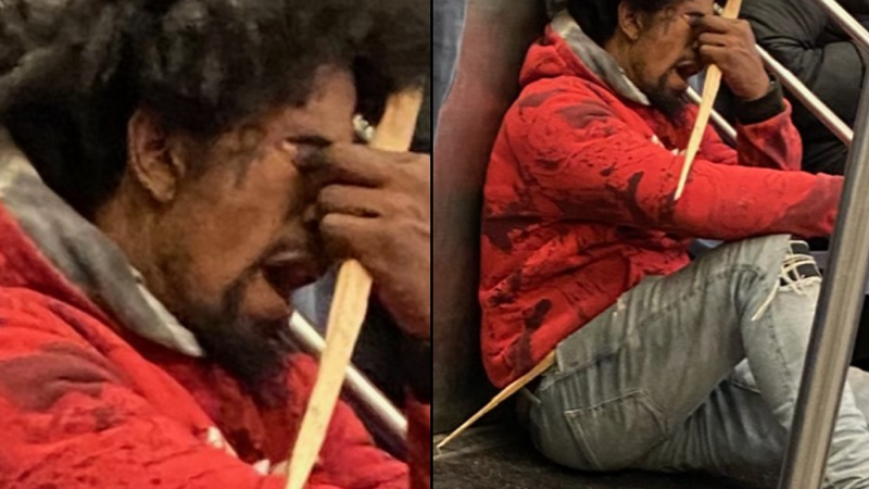 Hombre amenaza de matar a una mujer con una estaca en el metro de Manhattan