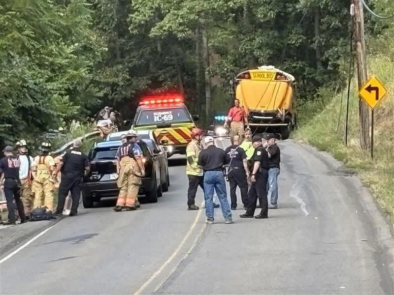 Scene of an accident involving Aliquippa Jr. High football players