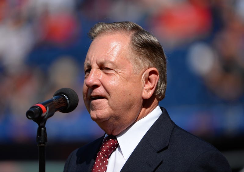 Phillies public address announcer Dan Baker is back behind the microphone after missing last season due to health issues. He said he considers this season his 49th, not his 50th.