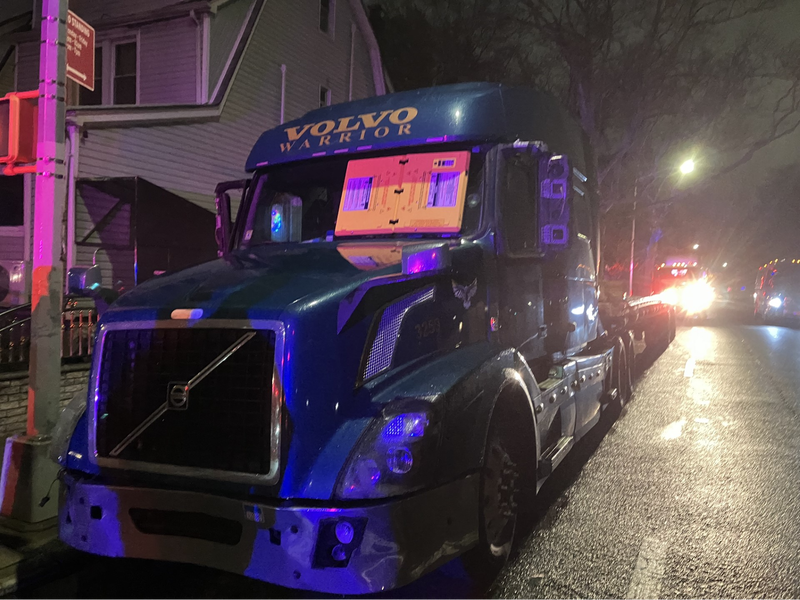 The first use of the Barnacle Device by the NYPD on Thursday, April 4. It was used on a commercial truck parked illegally in Queens.