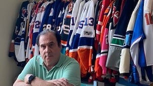 50 Years of Islanders Memories: This fan has the jerseys of the Isle
