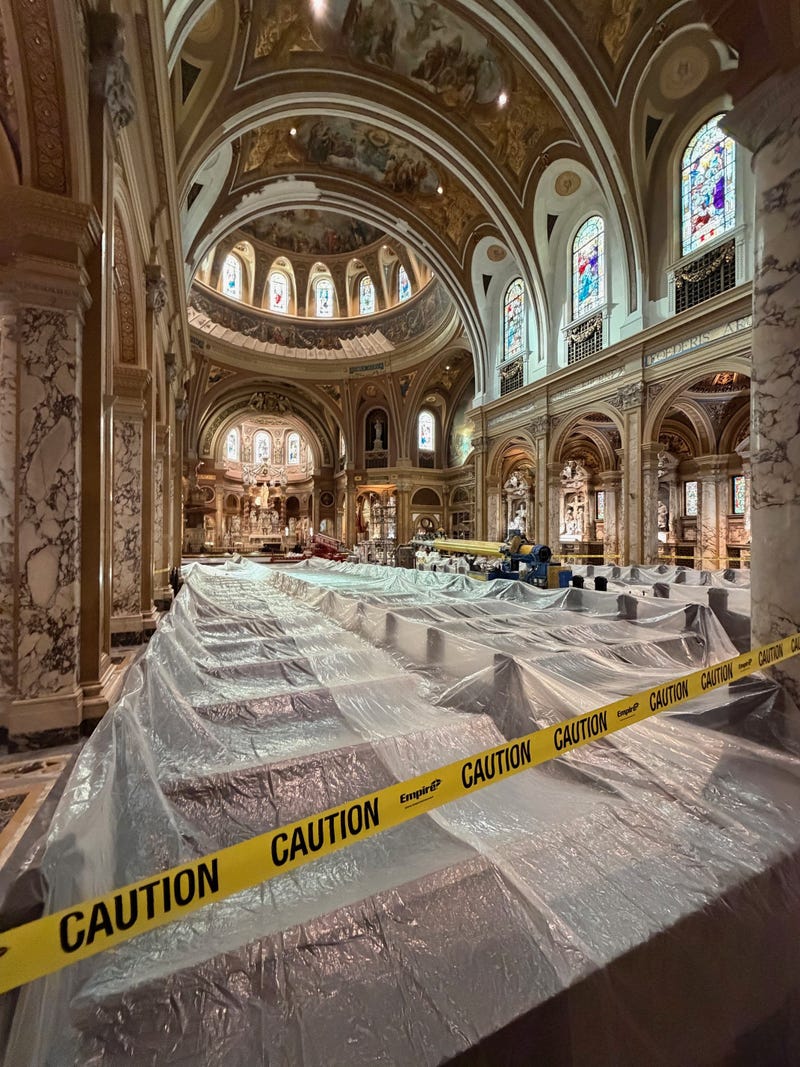Interior restoration underway at OLV National Shrine and Basilica
