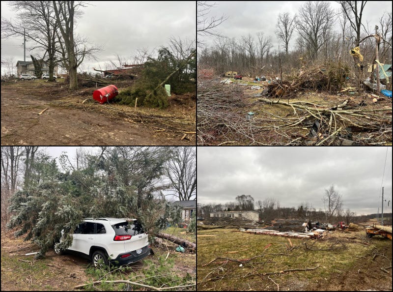 The National Weather Service will be checking out two suspected tornadoes in Michigan on Wednesday, one in Genesee County's Grand Blanc and one in Calhoun County's Marengo Township after a rare bout of severe weather blasted the state overnight.
