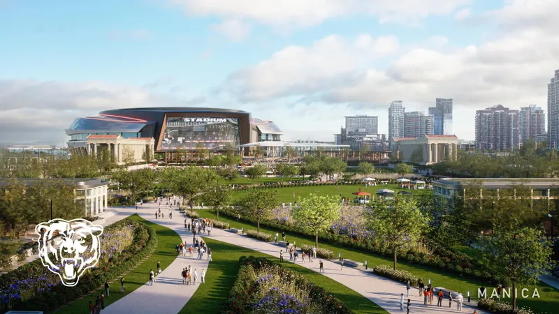 The Bears released renderings of a proposed state-of-the-art stadium on the lakefront.