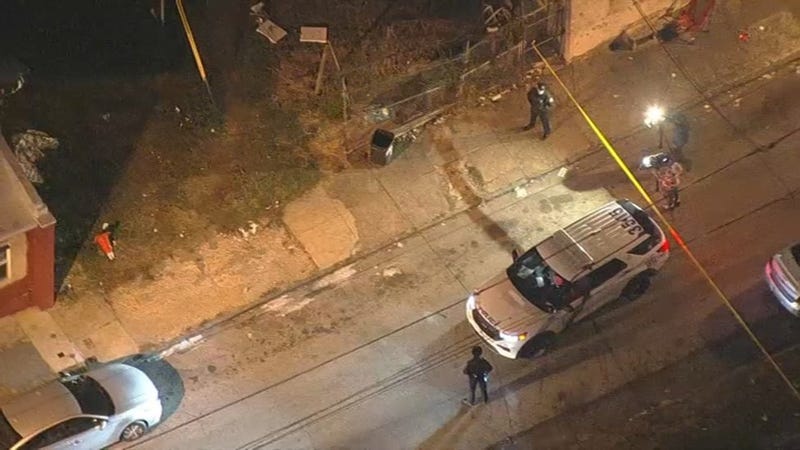 The scene of a deadly shooting in the Ogontz neighborhood Monday night.