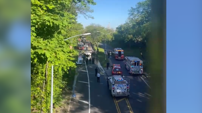 3 killed when car crashes into tree, bursts into flames in Brooklyn