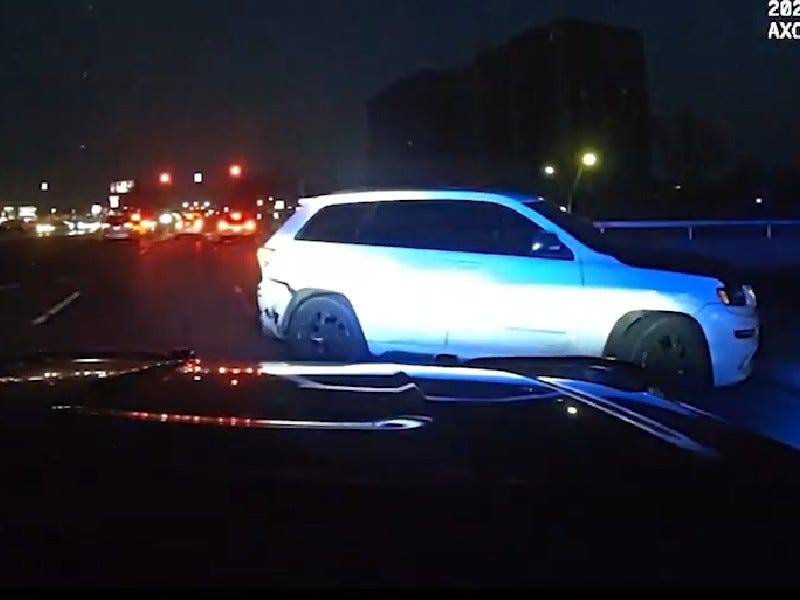 Suspect's Jeep spins out near I-696