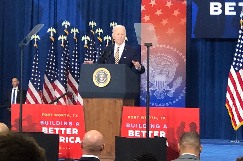 Visiting VA in Fort Worth, President Biden says Tarrant County providing a "one stop shop"
