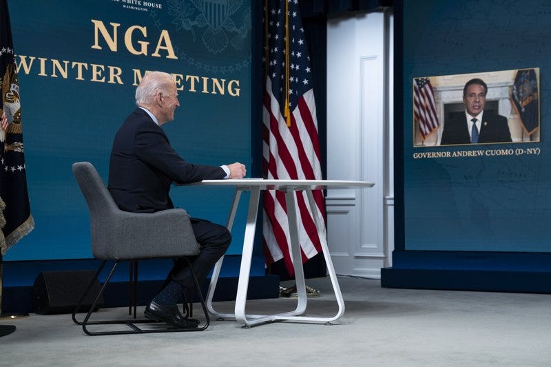 President Joe Biden and Gov. Andrew Cuomo