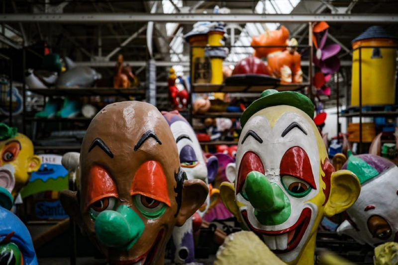 Big Heads at the Parade Company in Detroit