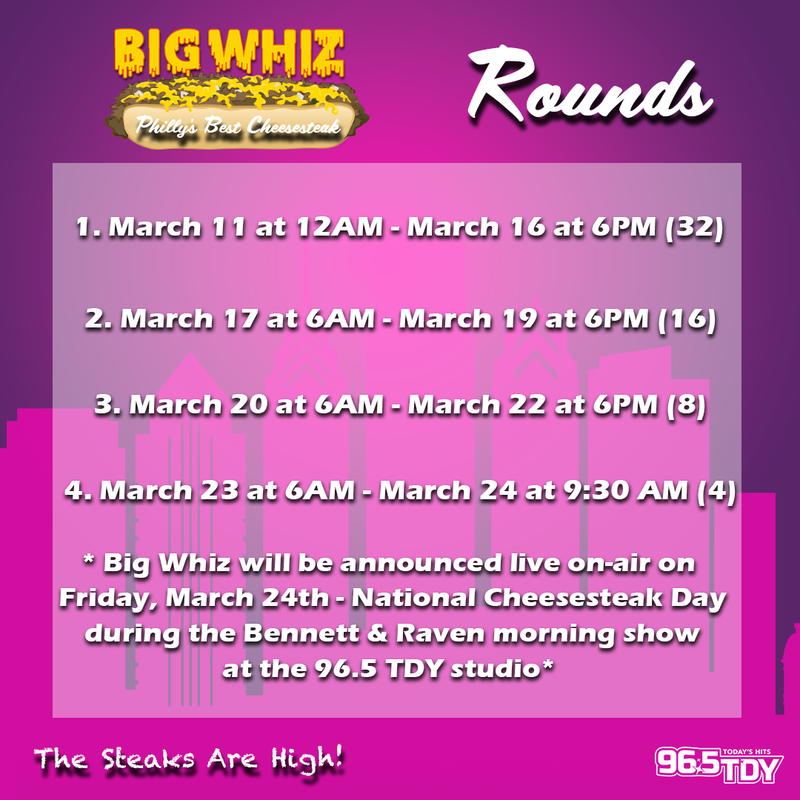 Rounds of Voting for 96.5 TDY's Big Whiz