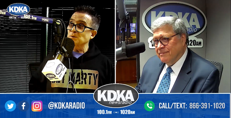 KDKA's Marty Griffin with Former U.S. Attorney General William Barr