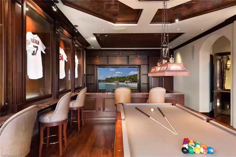 Billiards room of Santana's home