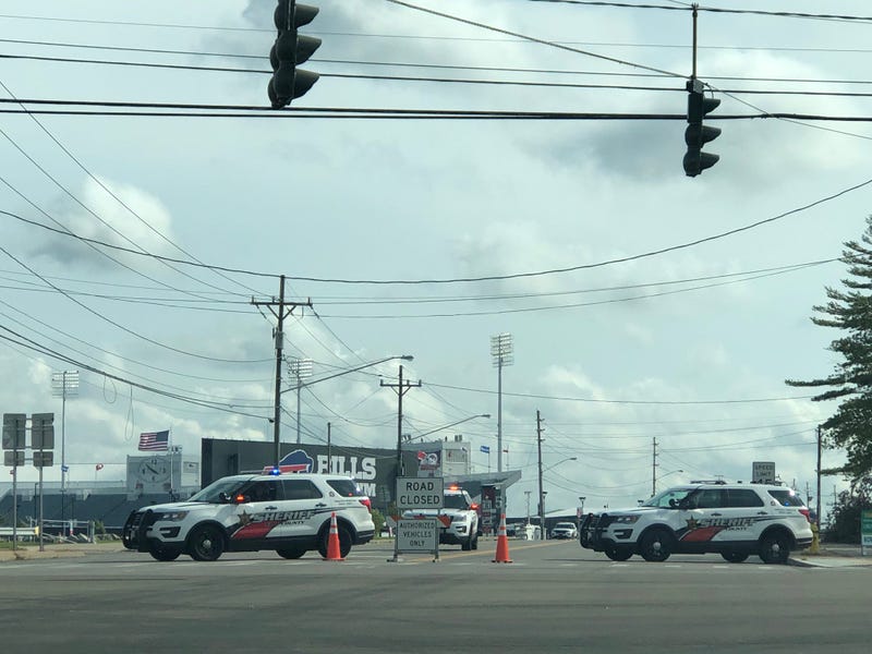 Police close Abbott Road ahead of the Bills home opener. September 13, 2020