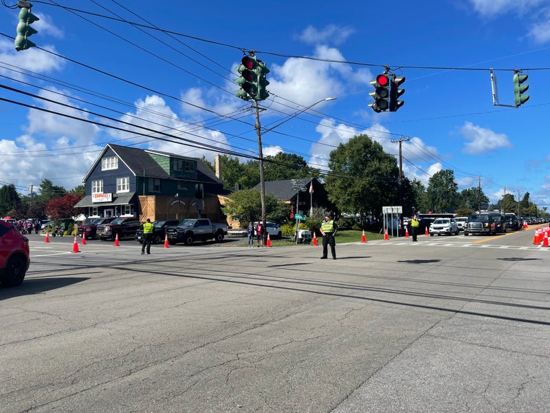 Police directing traffic near Highmark Stadium