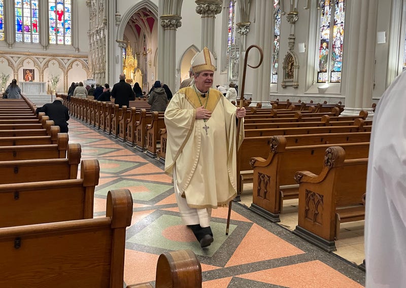 Bishop Michael Fisher of the Buffalo Diocese at St. Joseph's Cathedral
