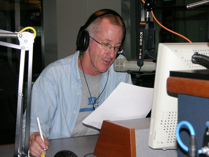 Steve in his usual spot in Studio A, which won't be the same without him.