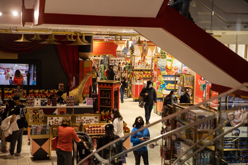 Holiday shoppers at the mall