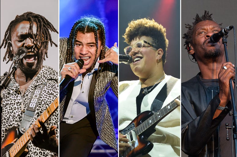 Kele Okereke of Bloc Party, Brittany Howard of Alabama Shakes, 24KGoldn, Grant Marshall of Massive Attack