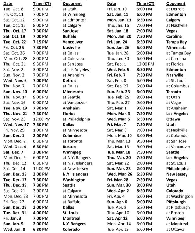 The Blackhawks unveiled their 2024-'25 schedule.